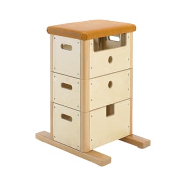 Sprungkasten, kurz, 3-teilig, Synthetikleder