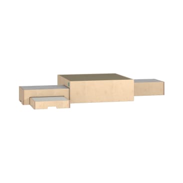 Modulare Podestlandschaft Neutral Echtholz-Furnier 5 Teile