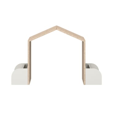 Spielhaus mit Trennwandfunktion, schalldämmend, 59,5 x 119 x 55 cm