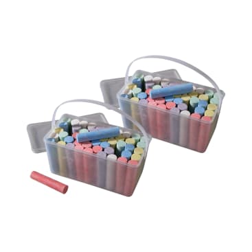 Straßenmalkreide XXL-Set, 100 Stück, 8 Farben