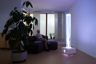 LED-Wassersäule, RGB, mobil, mit Fernbedienung, Ø 20, H 176,5 cm