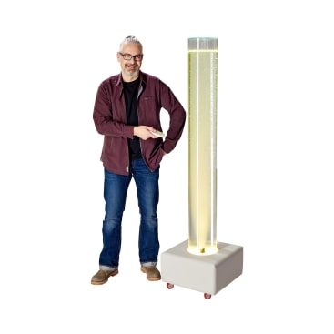 LED-Wassersäule, RGB, mobil, mit Fernbedienung, Ø 20, H 176,5 cm