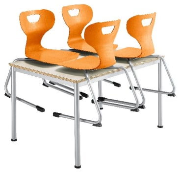 Gleitkufenstuhl solit:sit® Swing, Modell A, Kunststoff-Schale, div. Farben, Gr. 5, Sitzh. 43 cm