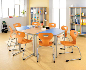 Gleitkufenstuhl solit:sit® Swing, Modell A, Kunststoff-Schale, div. Farben, Gr. 5, Sitzh. 43 cm