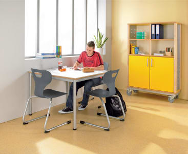 Gleitkufenstuhl solit:sit® Swing, Modell A, Kunststoff-Schale, div. Farben, Gr. 5, Sitzh. 43 cm