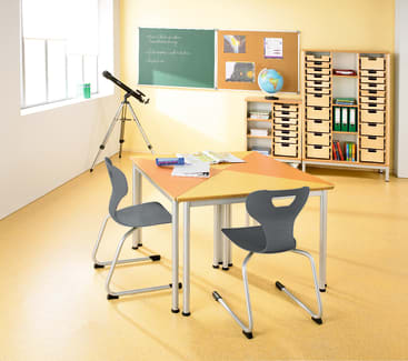 Gleitkufenstuhl solit:sit® Swing, Modell A, Kunststoff-Schale, div. Farben, Gr. 5, Sitzh. 43 cm