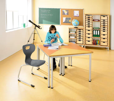 Gleitkufenstuhl solit:sit® Swing, Modell A, Kunststoff-Schale, div. Farben, Gr. 5, Sitzh. 43 cm