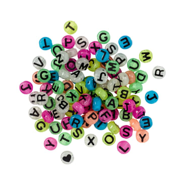 Buchstaben-Perlen, bunt, ca. 350 Stück