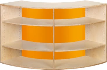 Viertelkreisschrank move upp®, Acryl am Innenradius, div. Farben, B 142,4 x H 79 x T 38 cm