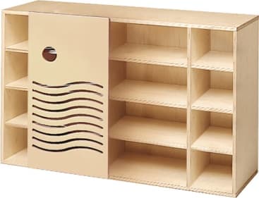 Wellen-Schiebetürenschrank
