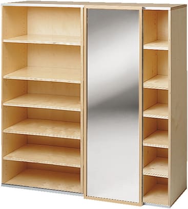 Schiebetürenschrank mit Sicherheitsspiegel