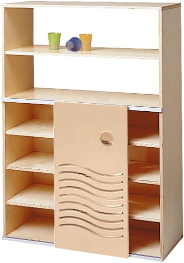 Wellen-Schiebetürenschrank