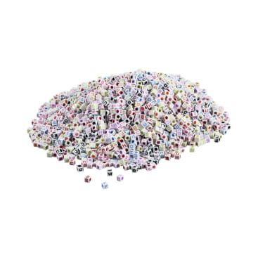 Perlen Buchstaben, ca. 2900 Stück, 500 g