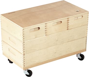Kugelbahn-Bausatzwagen aus Holz, 157 Teile