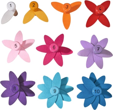 WEHRFRITZ Zahlenblumen, 123 Teile