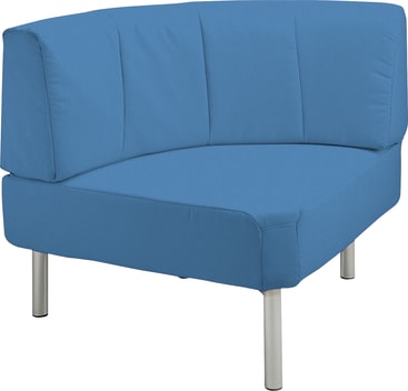 Sofa Rebello rundes Eckelement mit Rückenlehne, div. Stoffe