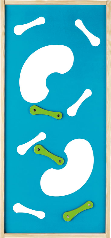 Kletterwand, blau
