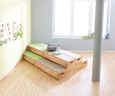 Eck-Stufenpodest-Set „Sitzinsel", 4-teilig