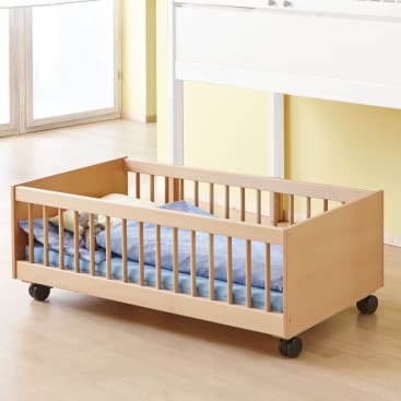 Kinderbett mit Rollen, 118x64x44cm