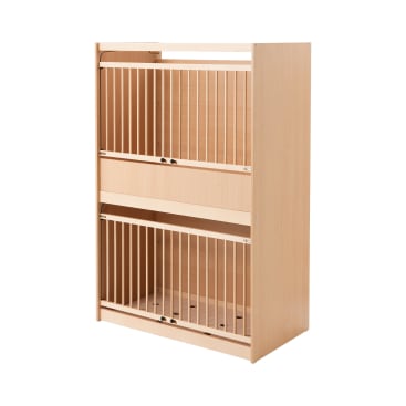 Krippen-Etagenbett mit Gitter, 124x72x190cm