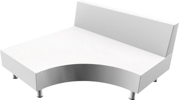 Eckpodest mit Seitenlehne rechts, Sitzhöhe 53 cm