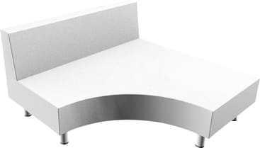 Eckpodest mit Seitenlehne links, Sitzhöhe 53 cm