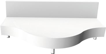 Wellenpodest mit Rückenlehne, Sitzhöhe 53 cm