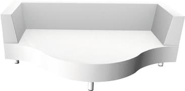 Wellenpodest mit Rückenlehne und 2 Seitenlehnen, Sitzhöhe 44 cm