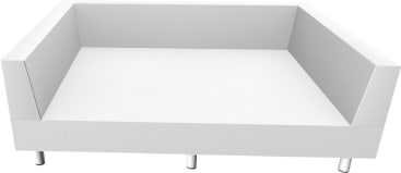 Liegepodest mit Rückenlehne und 2 Seitenlehnen, Sitzhöhe 35 cm