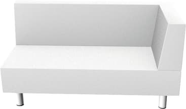 Mittleres Podest mit Ecklehne rechts, Sitzhöhe 53 cm