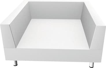 Großes Podest mit Rückenlehne und 2 Seitenlehnen, Sitzhöhe 53 cm