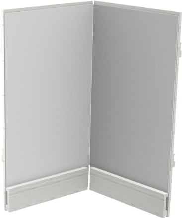 Eckspiegel, gerade, L 65 x B 65 x H 106 cm