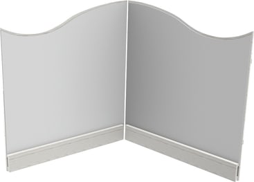 Eckspiegel Berg und Tal, L 125 x B 125 x H 97 cm