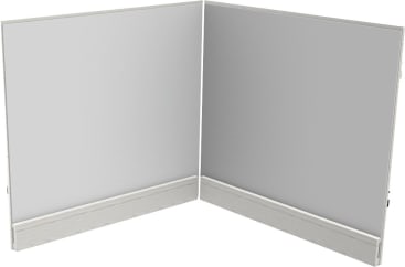 Eckspiegel, gerade, L 125 x B 125 x H 106 cm