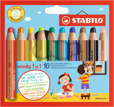 STABILO® woody 3 in 1 - das Multitalent, 10 Stück