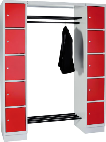 Garderobe mit 10 Schließfächern, B 150 x H 195 x T 50 cm