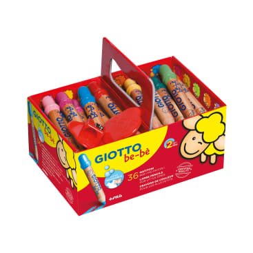 Giotto be-be – Kinder-Buntstifte, 36 Stück + 2 Spitzer
