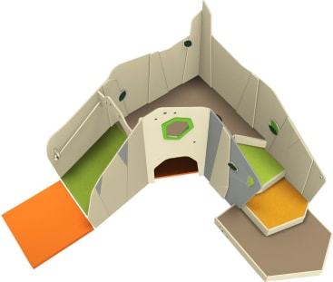 Spielhaus grow.upp Fuchsbau, links