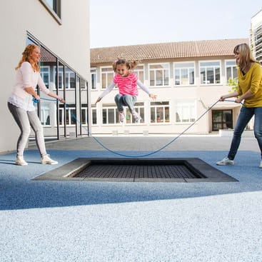 Kinder-Bodentrampolin, vandalismussicher