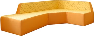 Ecksofa links, div. Stoffe, Sitzh. 30 cm