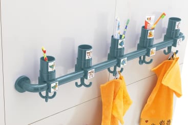 HEWI Zahnputzbecherleiste für 5 Kinder
