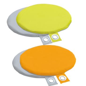 Sitzkissen 4er-Set, orange, grün