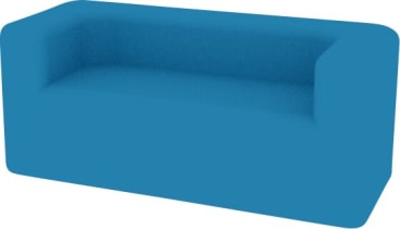 Sofa 2-Sitzer, Kunstleder, div. Farben, Sitzh. 38 cm, B 140 x H 60 x T 60 cm