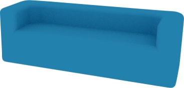 Hortsofa, 3-Sitzer, Kunstleder, div. Farben, Sitzh. 38 cm