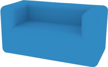 Sofa 2-Sitzer XL, Kunstleder, div. Farben, Sitzh. 45 cm, B 150 x H 75 x T 73 cm