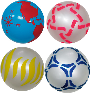 Gummiball-Set, Ø 22 cm, 4-teilig