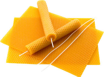 Bienenwaben-Bastelset Kerzen, 9-teilig