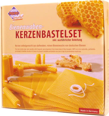 Bienenwaben-Bastelset Kerzen, 9-teilig