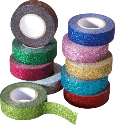folia<sup>®</sup> Glitzer Tape, Papierklebeband, 10 Rollen