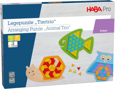 HABA Pro Fröbel Legepuzzle Tiertrio, 3 Puzzles